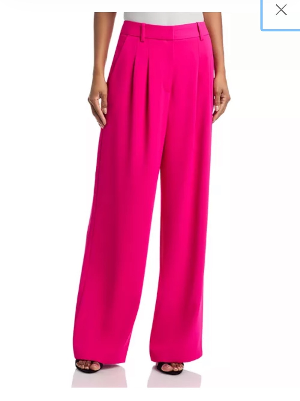 French Connection Bright Pink Wide Leg Trousers - Picture 4 of 4